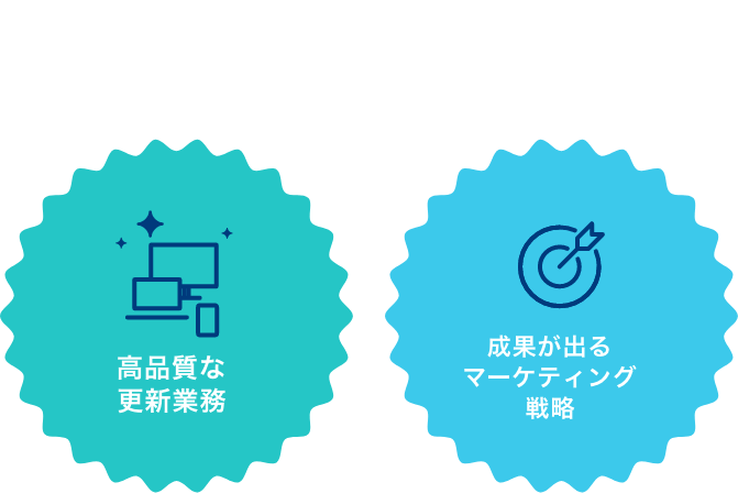 豊富な実績でWEBサイト運用を成功へと導きます!