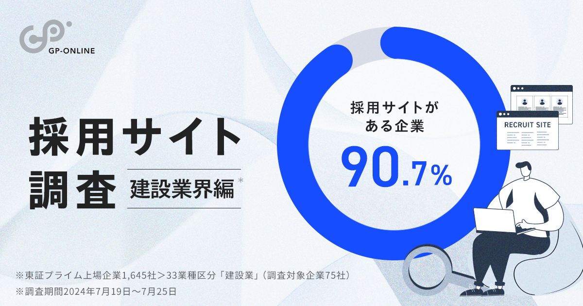 ジーピーオンライン採用サイトコンテンツ調査2024<建設業界編>
