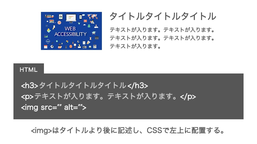 スクリーンリーダーで自然な読み上げ順序にする