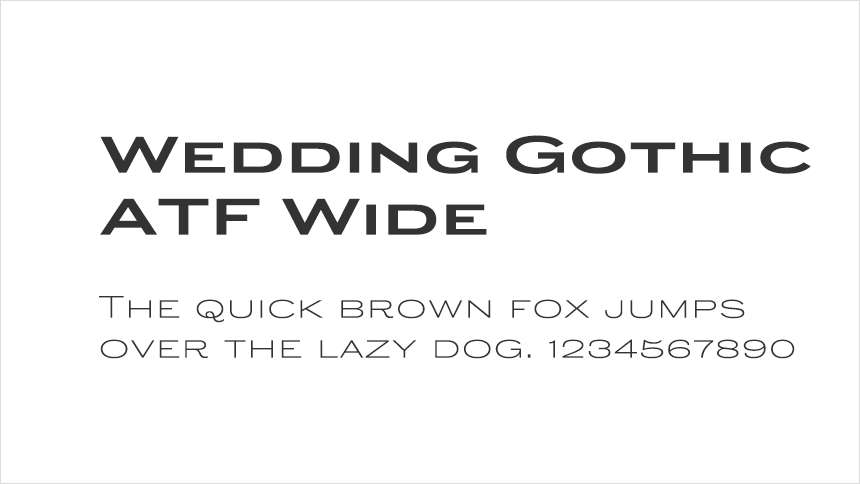 Wedding Gothic ATF Wide