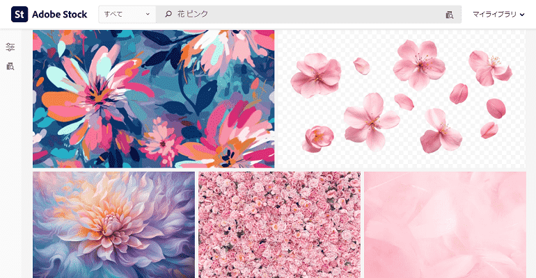 AdobeStockの検索画面