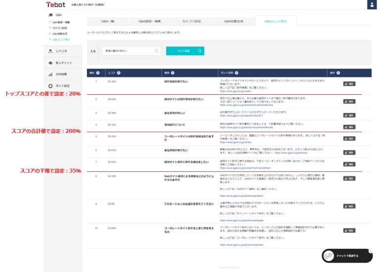 条件や件数で制御できる「サジェスト機能」